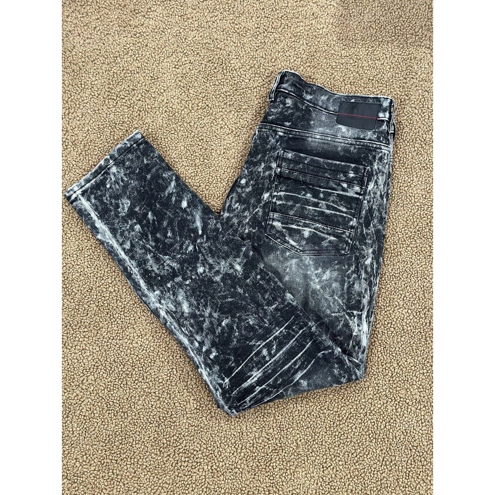 Mens M. Society x Mad City Collab Black Denim Jeans 36 x 34